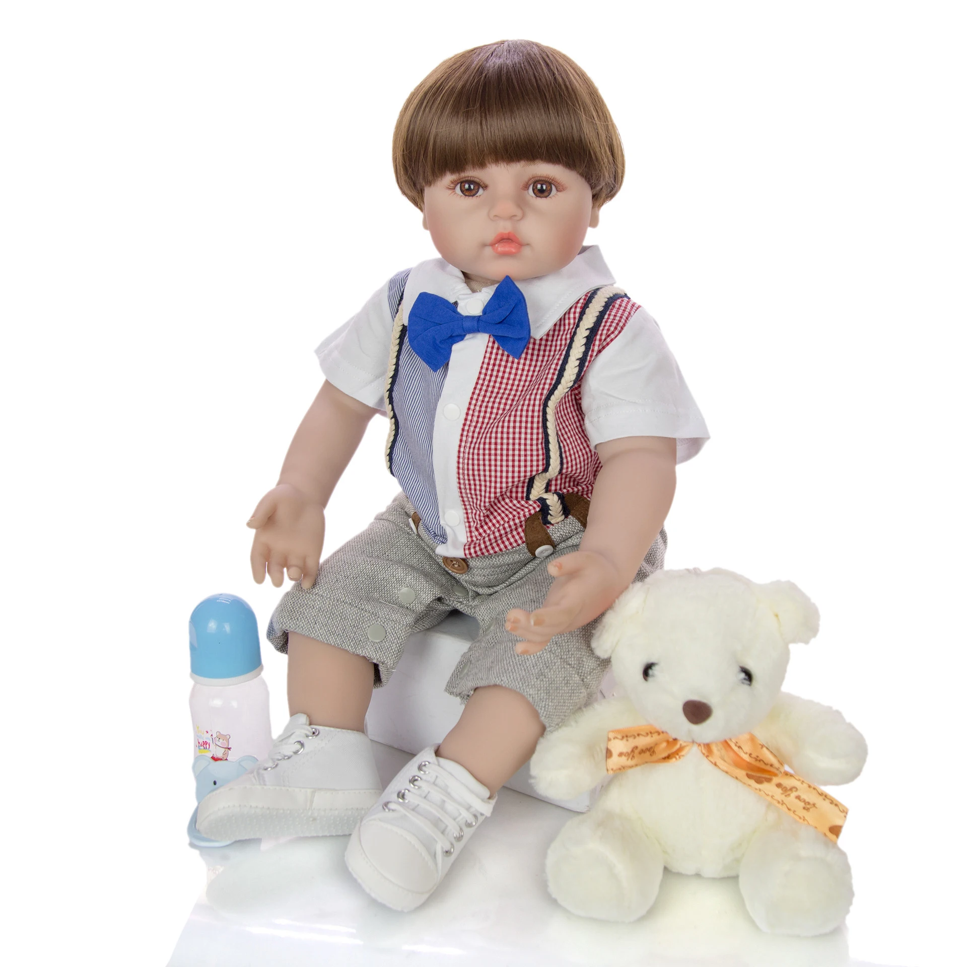 Кукла реборн Мягкая силиконовая Детская кукла младенец подарок на Рождество 60