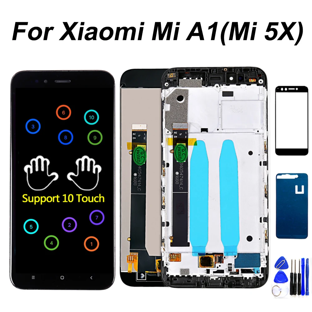 5 &quotЖК-дисплей для Xiaomi Mi A1/5X сенсорный экран 1920*1080 дигитайзер сборка Рамка 5X ЖК