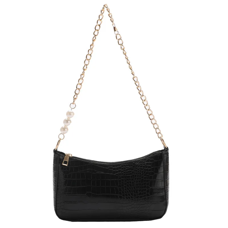

New Retro Women Bag 2021 New Korean Style Simple Textured One-Shoulder Bag Underarm Small Square Bag