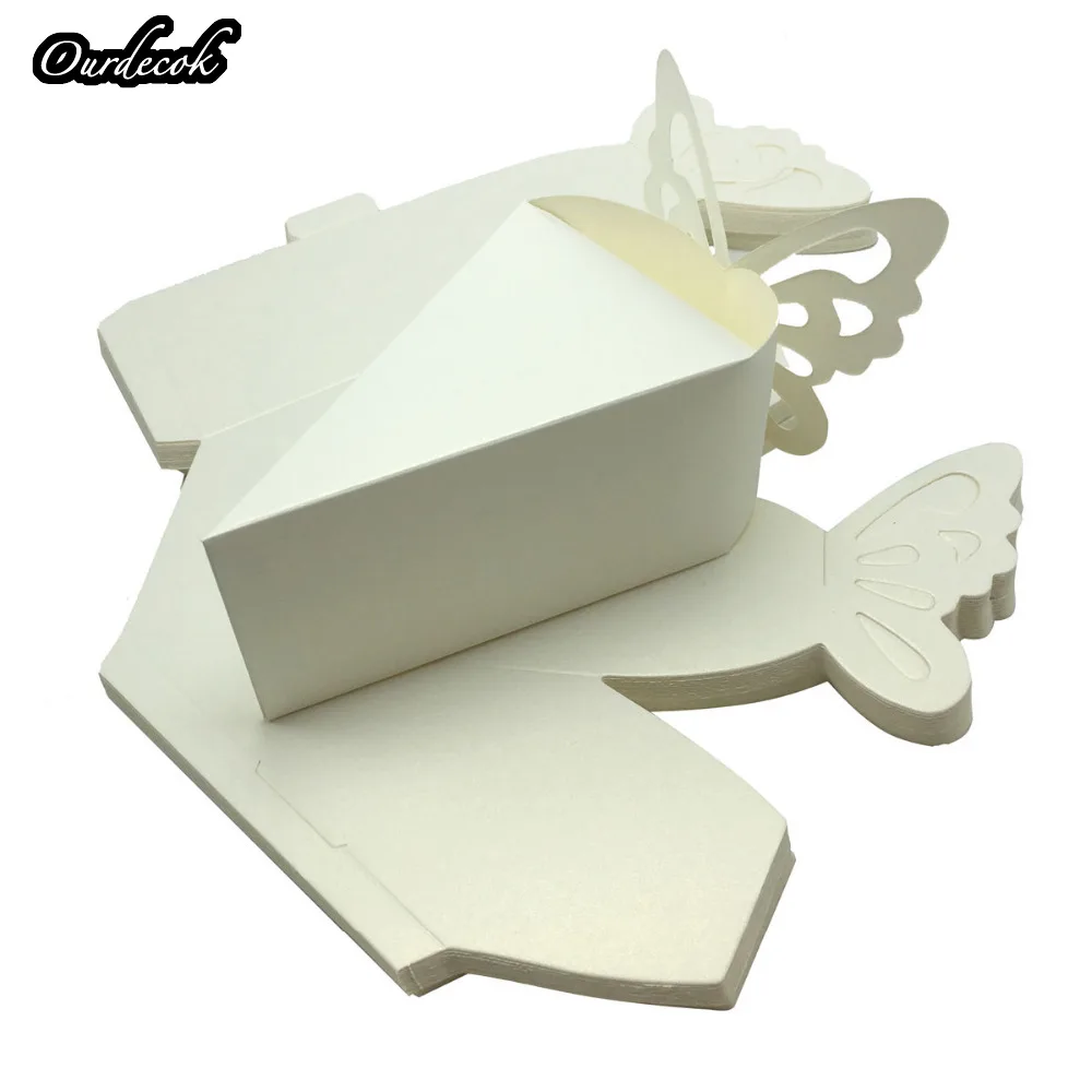 50 штук декупаж бабочка коробка для торта и конфет бумажные коробки шоколада