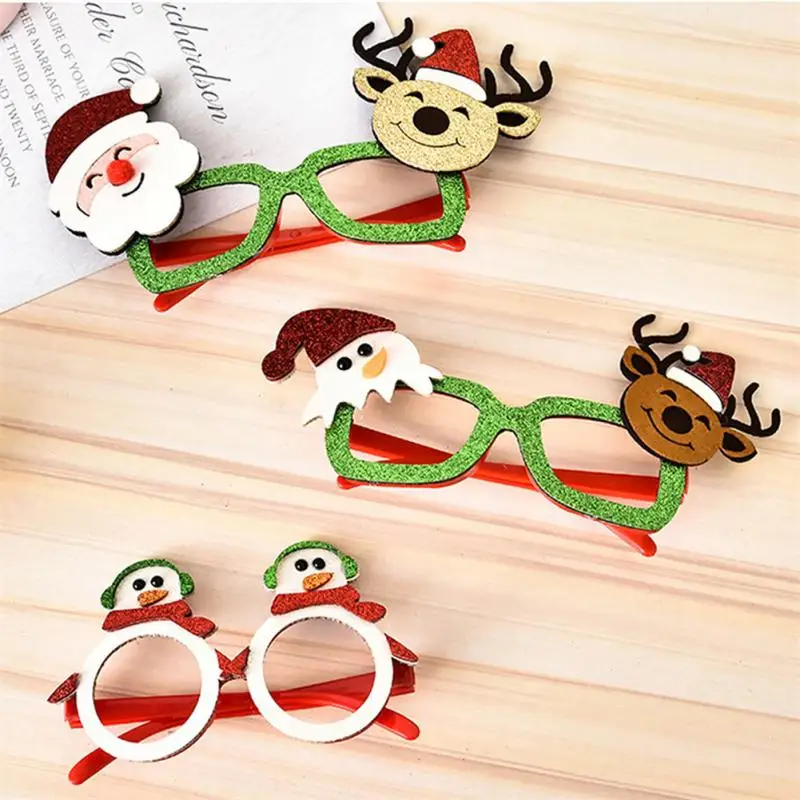 

Рождественские декоративные очки для взрослых и детей, рождественские подарки, праздничные принадлежности, креативная оправа для очков дл...
