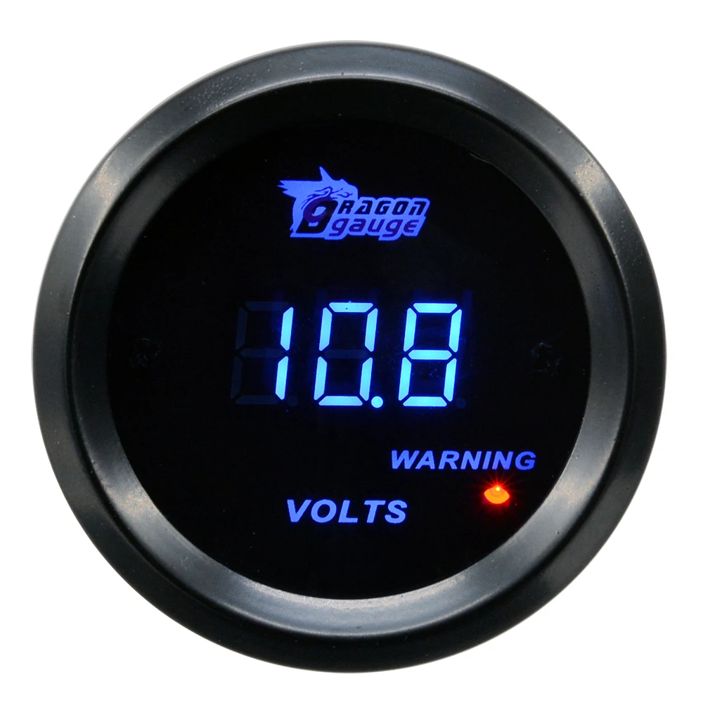 Цифровой измеритель напряжения Dragon 52 мм с синей светодиодный Ной подсветкой для