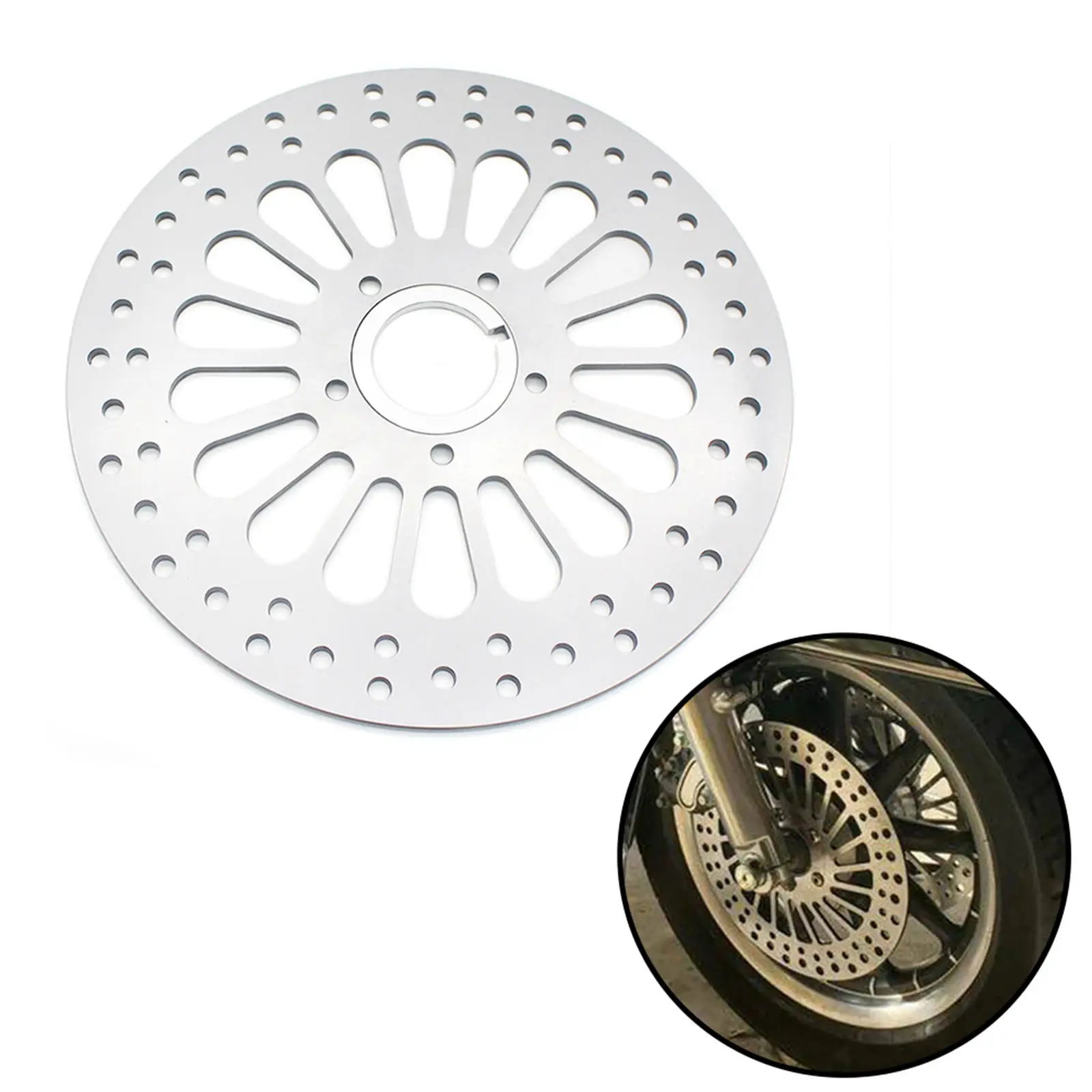 

Spoke Front Brake Rotor Disk for 2000-2015, Stainless,Rust