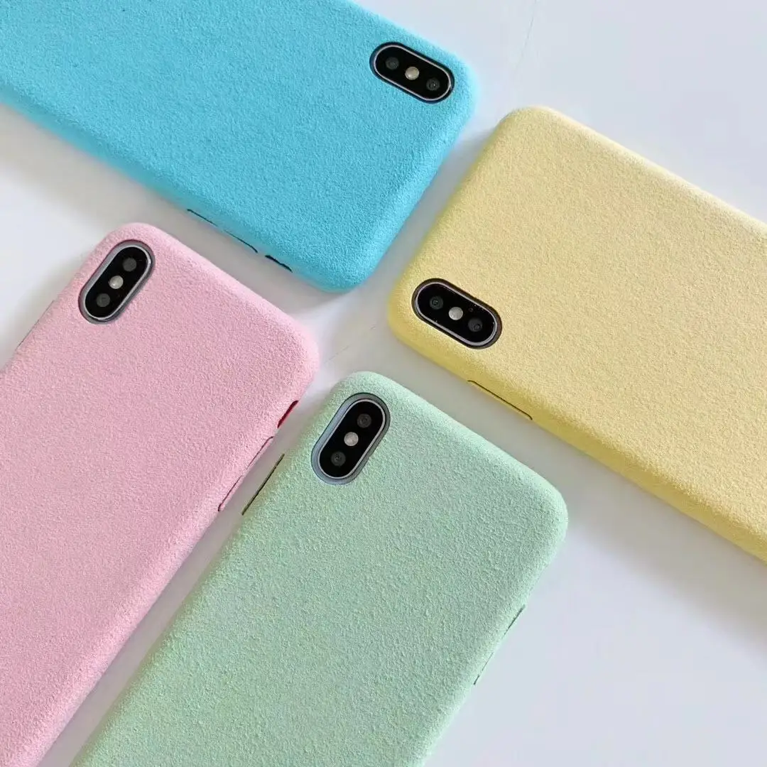 Мягкий чехол из микрофибры Macaron Candy для iphone 7 Ультратонкий силиконовый телефона 6 6S