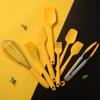 kitchen silicone cooking utensils kitchenware heat resistant non stick spatula soup spoon wooden handle storage box tools stuff