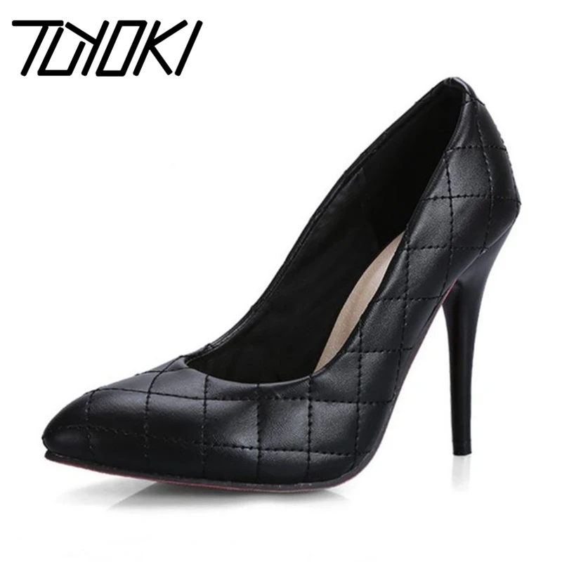 Tuyoki/женские туфли лодочки размера плюс 31 48 модные весенние офисные женские на