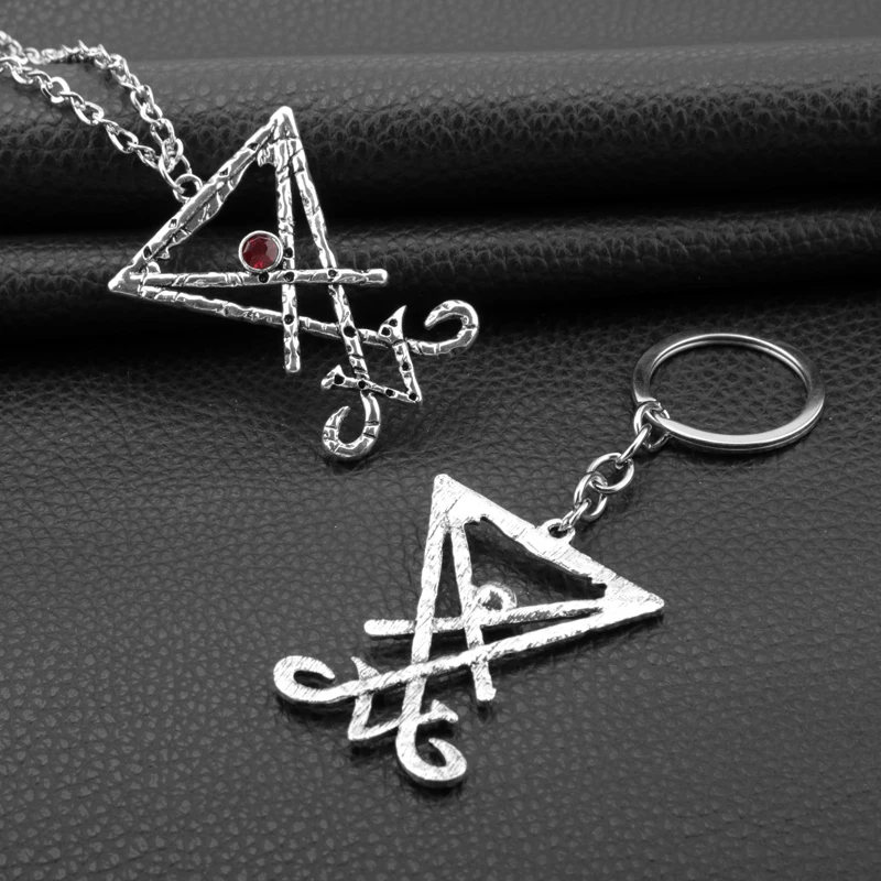 Винтажный крутой металлический Люцифер геометрический амулет Baphomet ожерелье из