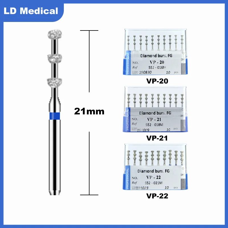 

10 шт./компл. синие кольца 552-016M зубные буры с диаметром хвостовика 1,6 мм средние высокоскоростные Высококачественные Шлифовальные инструмен...