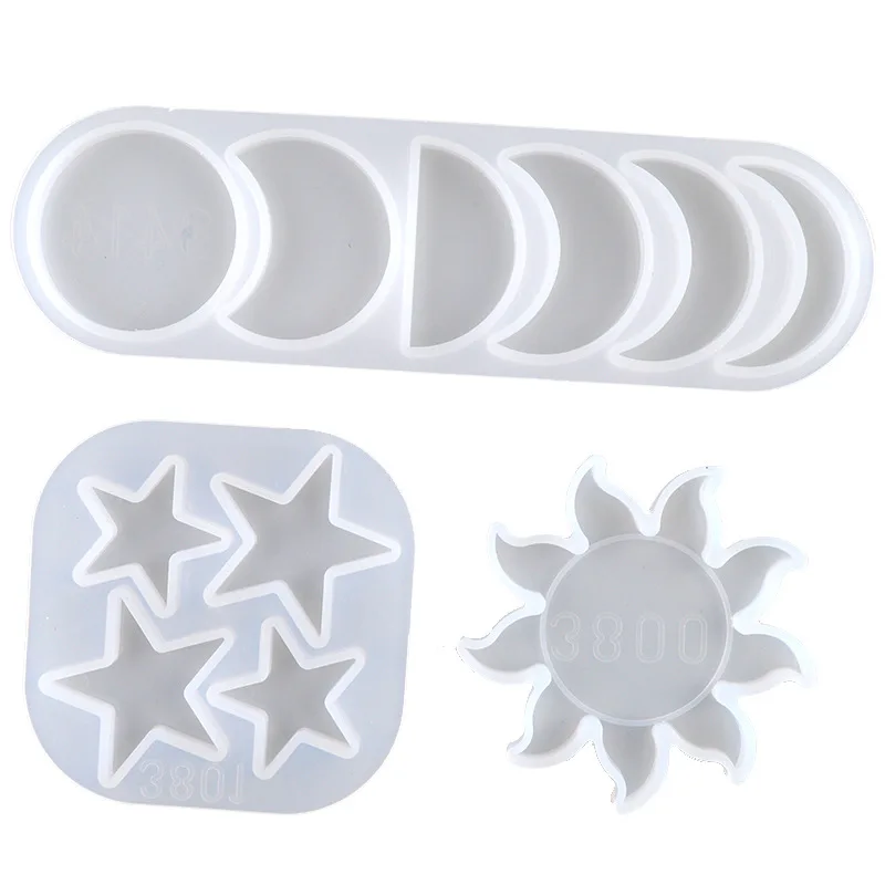

DIY Star/Sun/Moon/Planet Silicone Resin Molds Wind Ornament Pendant Crystal Epoxy Casting Moulds Home Decoration Making Tools