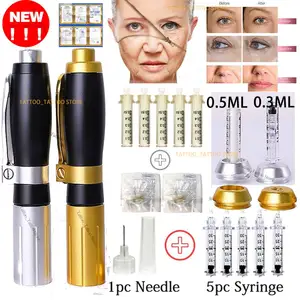 Гиалуроновый ручка 2 in1 0,3 0,5 мл головки с гиалуроновой кислотой, ручка для крем для лица против морщин и подъема губ Гиалуроновый пистолет-распылитель для губ ручка впрыски кислота