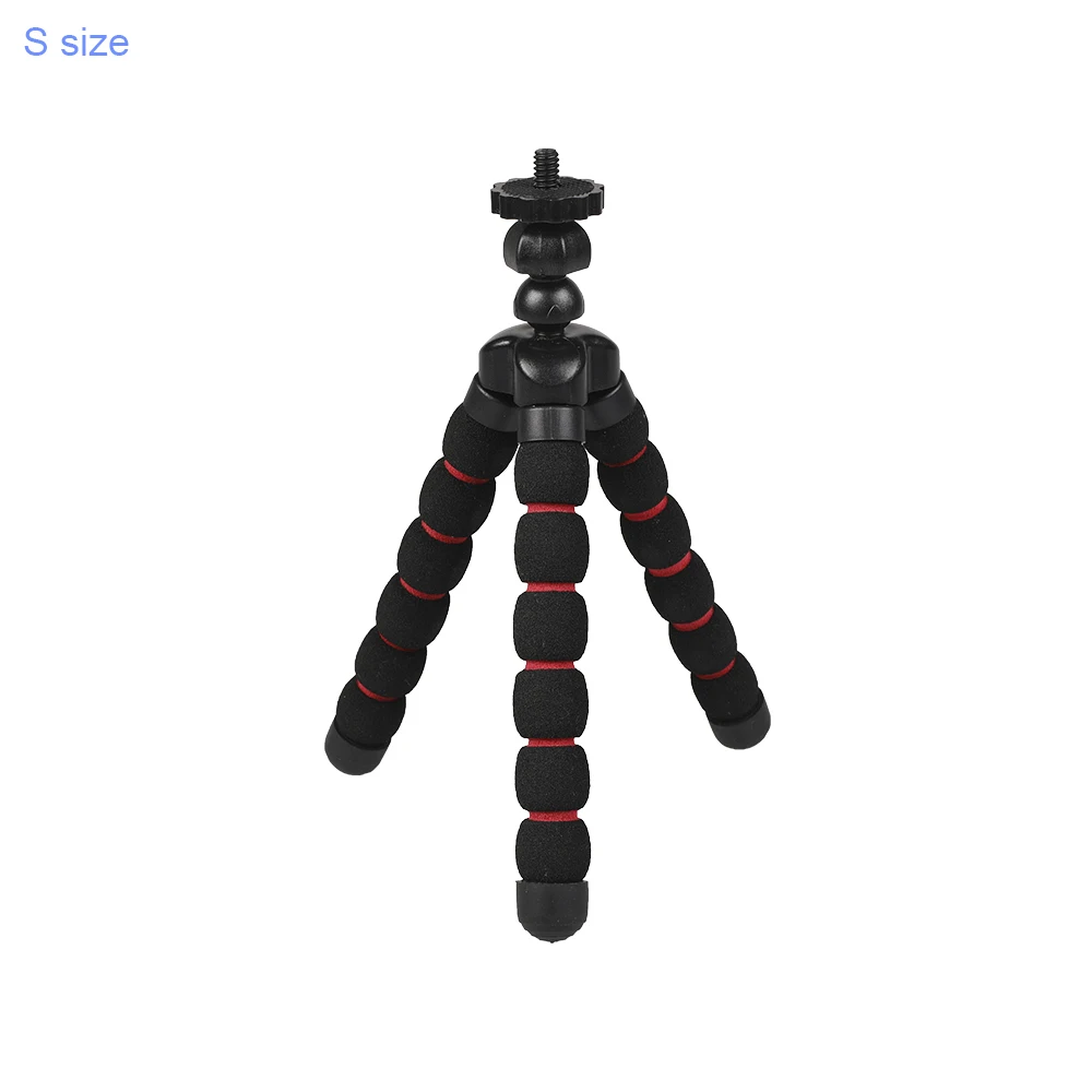 S size tripod Аксессуары для камеры гибкий губчатый штатив Осьминог для Canon/Nikon/sony Go pro 7 6 5H9R Sj9 Sj8 pro DJI Осмо экшн мобильного телефона - Цвет: S size tripod