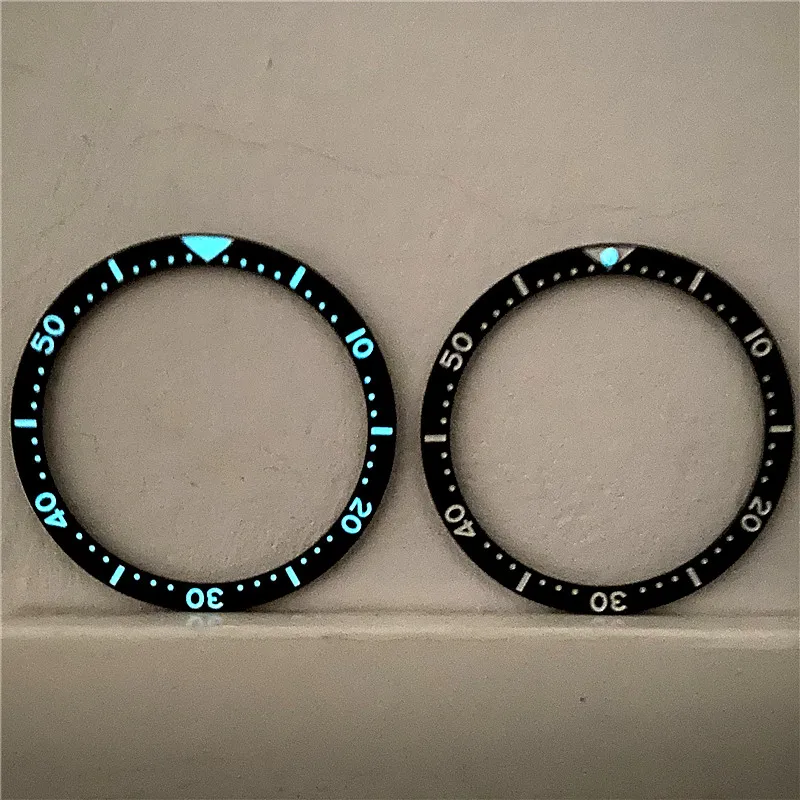 

Flat black Ceramic Bezel Insert 38*31.5mm MOD For Seiko brand SKX007 SKX011 Divers SUB Replacement of watch parts ring