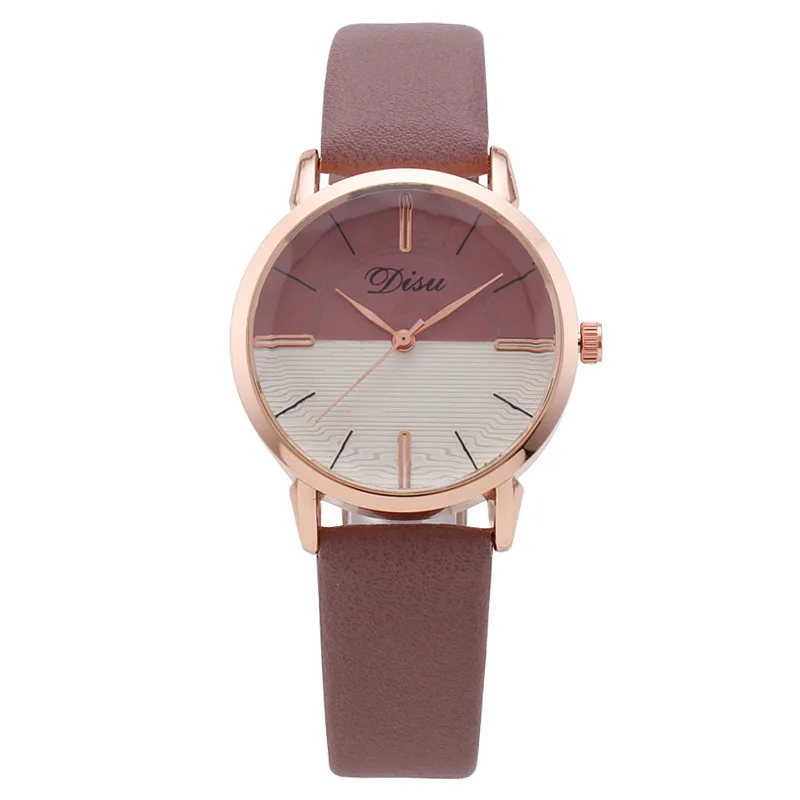 

Fashion Women Quartz Watches Trend Womens Watches Ladies Quartz Watch Fine Pink Leather Orologio Donna Watches For Women Clock