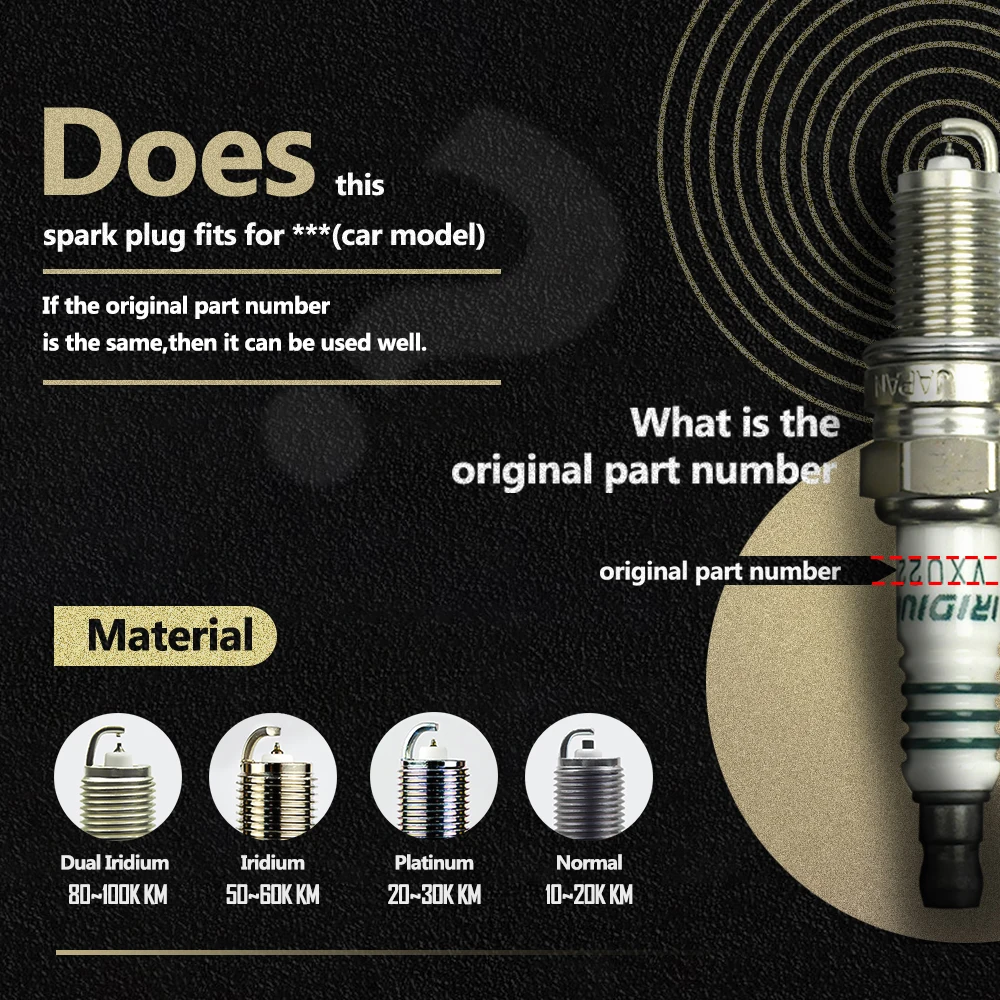4 шт./лот лазерный покрытая платиной Свеча зажигания штекер PFR5N 11 5838 для шаровой