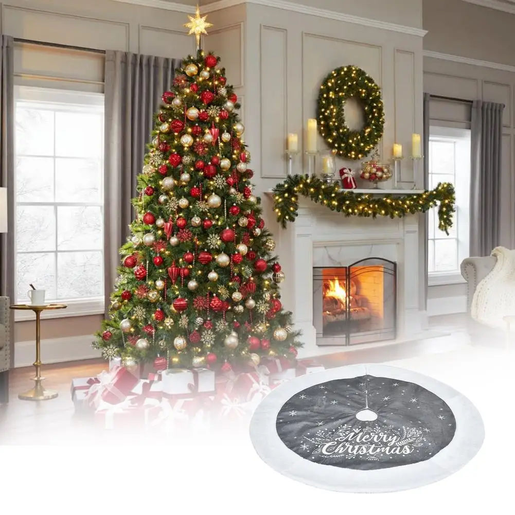 

Christmas Tree Skirts Nordic Silver Christmas Tree Mat For Xmas New Year Party Decor Christmas Hotel Shops Tree Decor