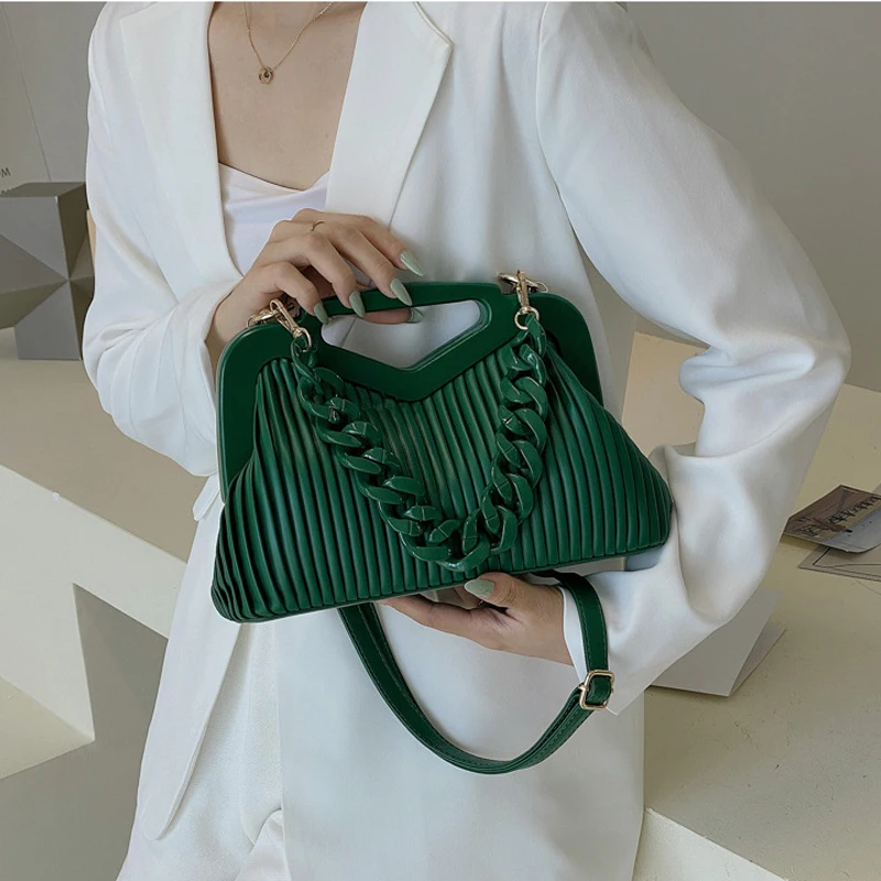 Однотонные элегантные сумки через плечо для женщин 2021 маленький клатч женские