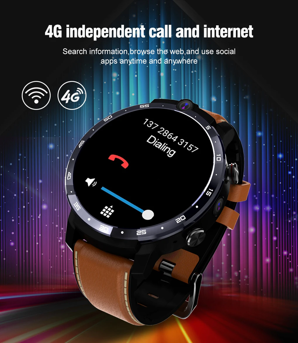 1 6 дюймовый экран 4G LTE GPS Смарт-часы с камерой 4 Гб + 64 сим-карта наручные часы для