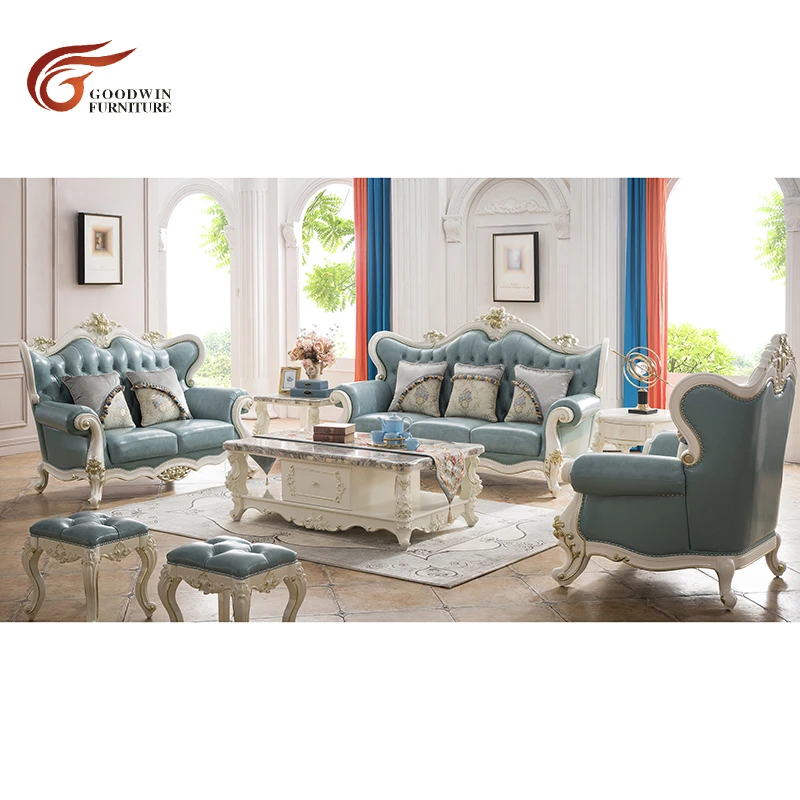 European living room sofa of modern sectional leather and chair from China manufacturer WA520 | Мебель