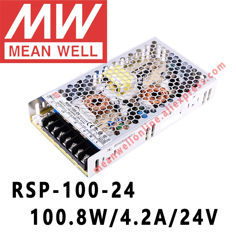 Mean Well RSP 100 24 meanwell В постоянного тока/100 8 а/Вт с одним выходом и функцией PFC Интернет
