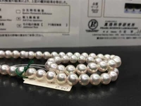 wholesale free shipping 100 natural pearl necklace real sea water pearl necklace 8 9mm casual perfect round simple