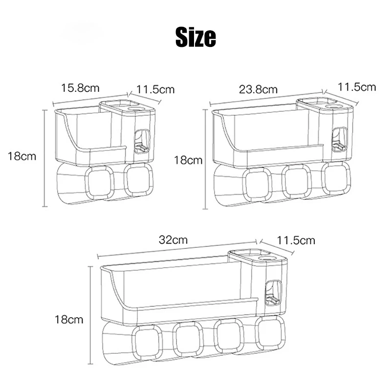 

New Wall Mounted Toothbrush Holder Multifunction Storage Holder Automatic Toothpaste Squeezer Waterproof Bathroom Accessories