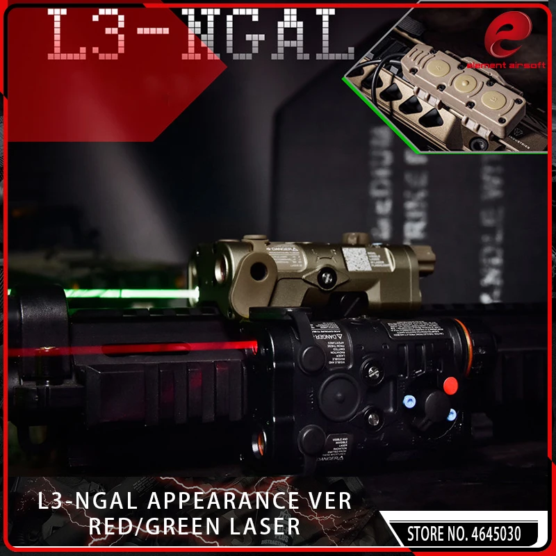 Нейлоновая версия Element Airsoft L3 NGAL лазерный прицел следующего поколения красный или