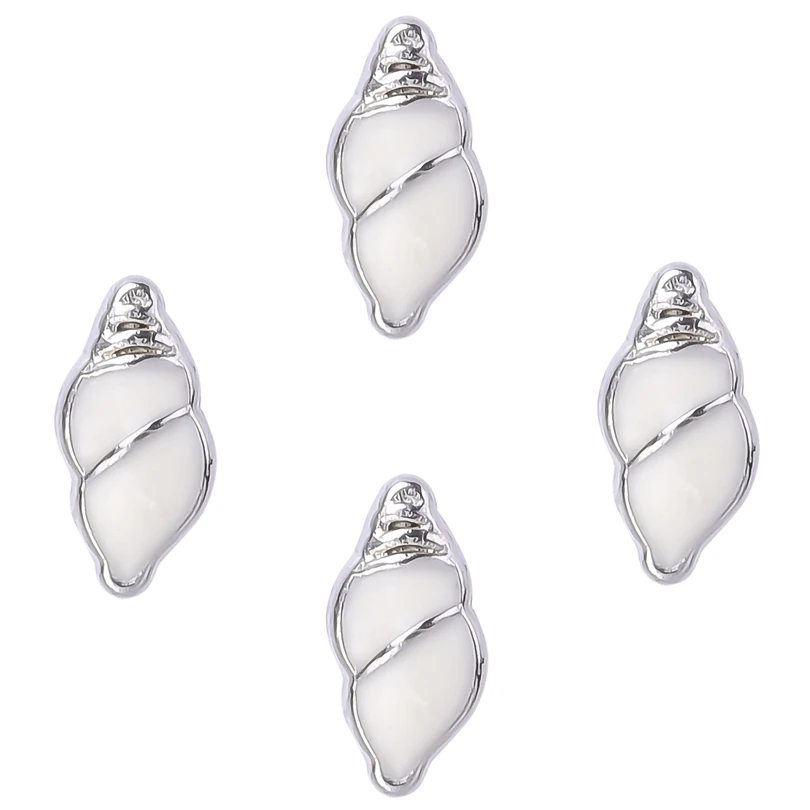 

20 шт. эмалированные милые белые морские ракушки Плавающие Подвески ручной работы память фото медальон ожерелья ювелирные изделия оптом