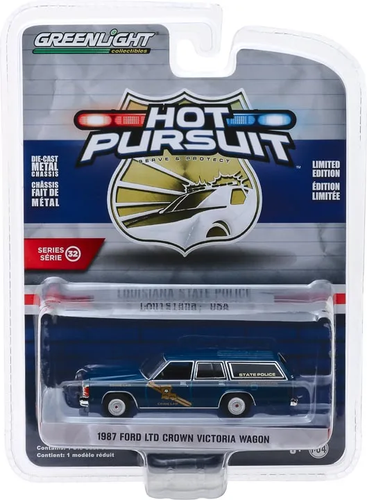 GreenLight 1:64 1987 Ford LTD Crown Vic Wagon бутик игрушечный автомобиль из сплава для детей модель