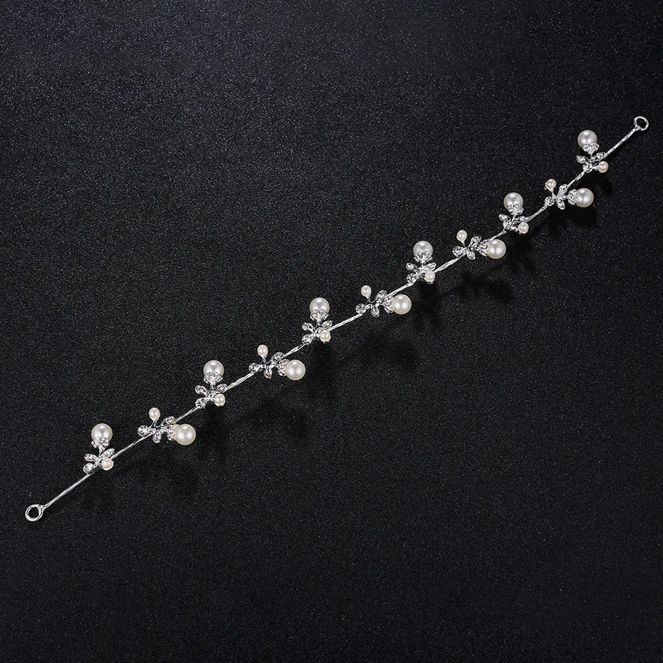 

European And American Fashion Creative Bride Wedding Jewelry Headdress Pearl Headband Accessories Factory