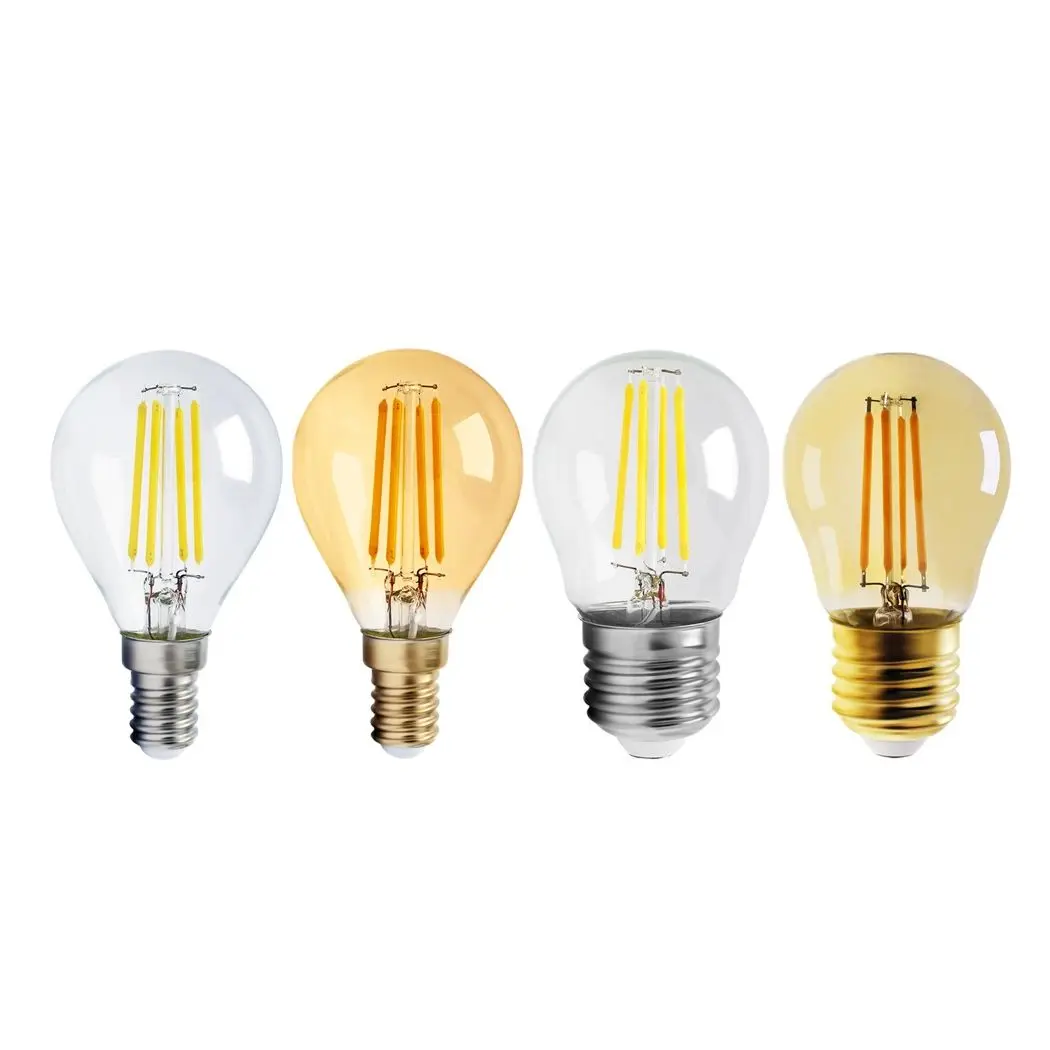 

4W G45 Retro Edison Filament Bulb E14 E27 Bombillas 220V Vintage Lamp 6pcs/lot 2700K Gold 4000K Clear Glass Inner Decoration