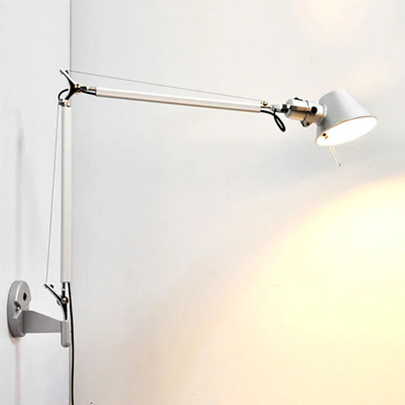 Современные Складные Настенные светильники черного цвета алюминиевые