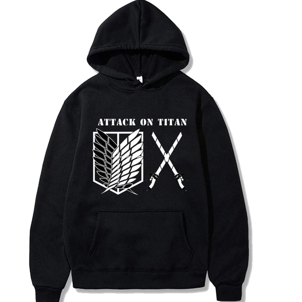 

Attack on Titan Hoody Japanese Anime Men Hoodies Casual Loose Sweatshirt Unisex