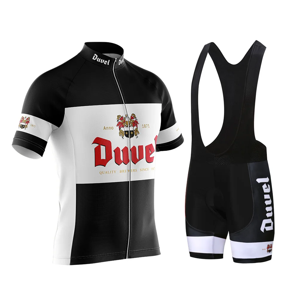 

Men's quick-drying cycling jersey set road bike shirt + bib shorts with 9D gel liner MTB cycling jersey short sleeve set