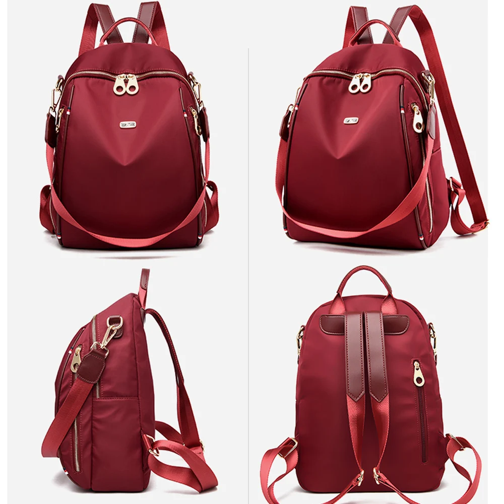 Модный женский рюкзак Оксфорд водонепроницаемая нейлоновая школьная сумка на