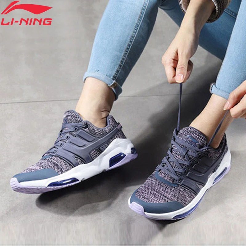 Женская спортивная обувь Li Ning удобная дышащая для фитнеса с подушкой пузырьковая