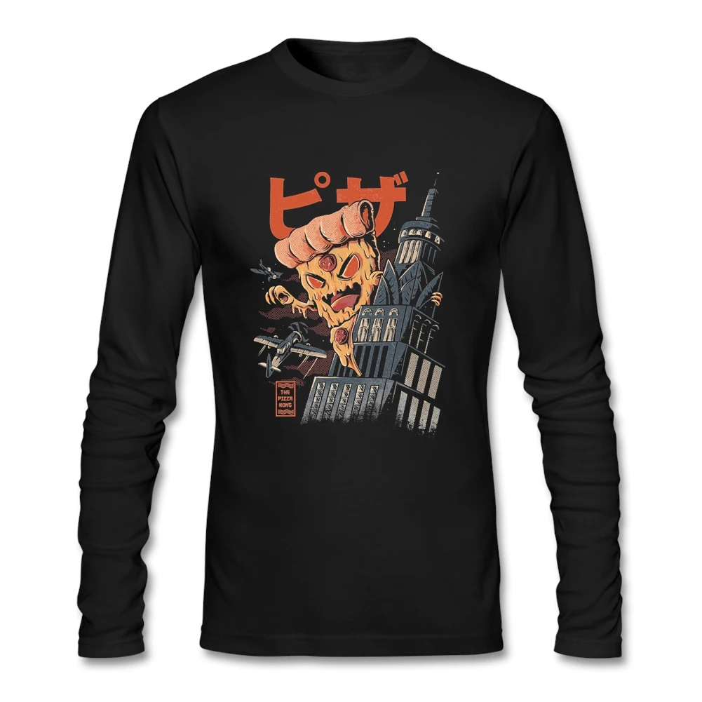 Забавная Мужская футболка с изображением фаната пиццы винтажная японская