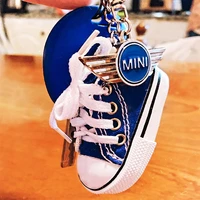 mini cute canvas shoes keychain multi color sport shoes key rings women bag jewelry key holder creative gift accessories