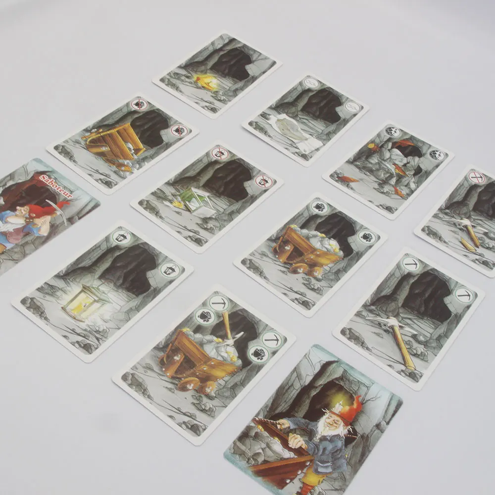 

Hot Sale Board Game 2020 Saboteur 110 cards game full English jogos de tabuleiro dwarf miner jeu de board game