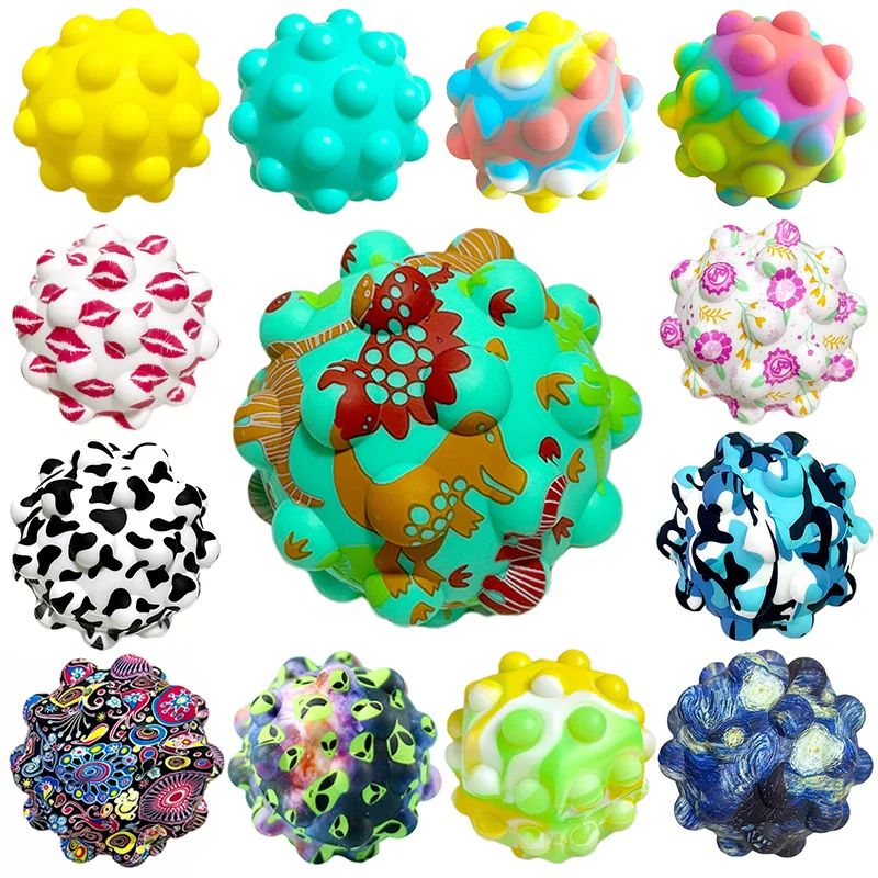 64 стиля 3D Поп пинч мяч силиконовый пузырь попперы антистресс вентиляционные