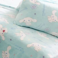 cute cinnamoroll plush blanket cartoon nap flannel quilt pillowcase kawaii room decor household goods girls exquisite gift