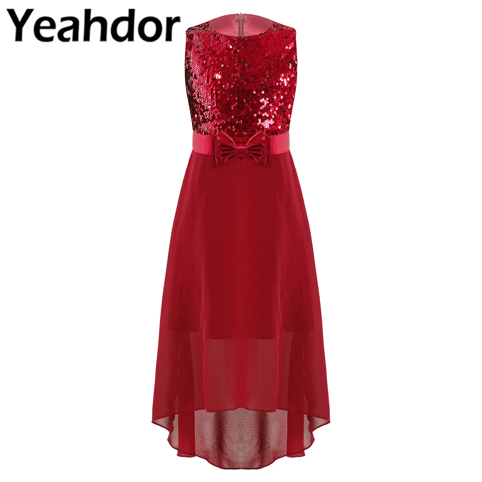

Princess Flower Girls Dress Glitter Sequin Childrens Sleeveless Chiffon Party Dresses Kids Dresses for Girl Wedding Costume