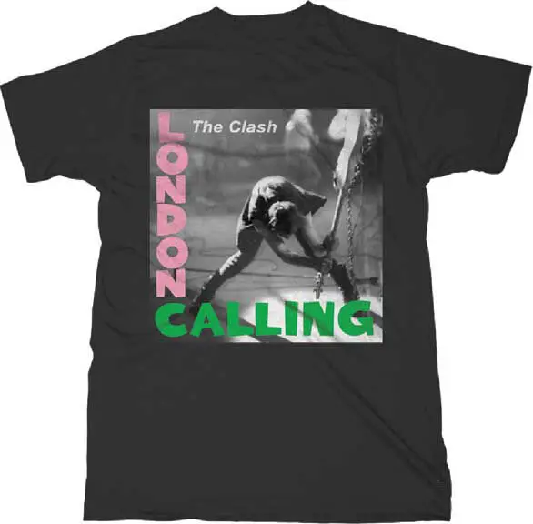 Футболка с надписью Clash London S 2XL Nuovo Ufficiale Live Nation|Мужские футболки| |