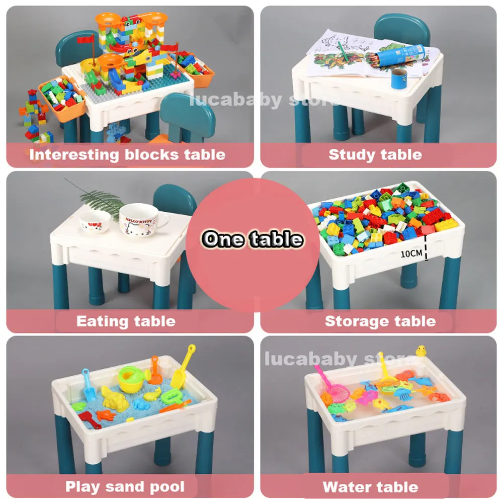 Классический конструктор сделай сам стол со стульями учебный большого размера