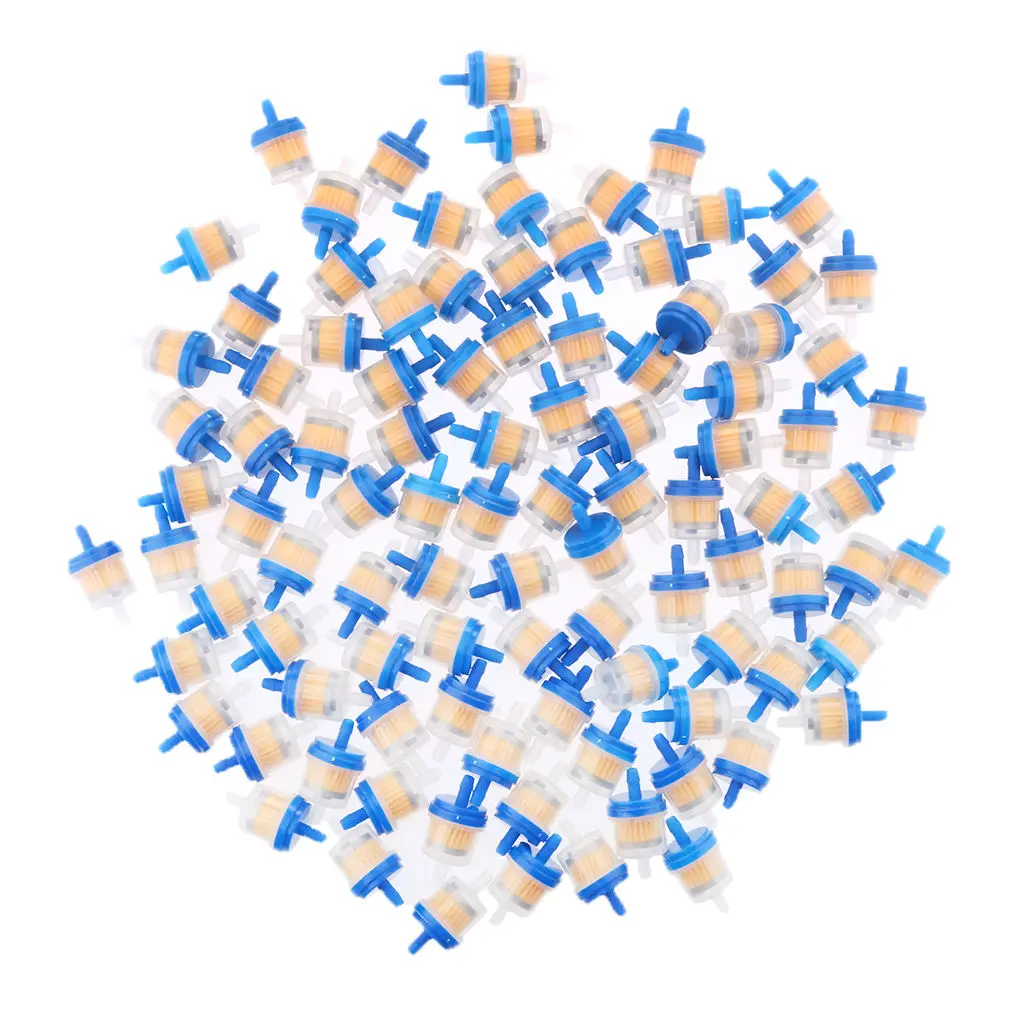 

100 шт. встроенный газовый бензиновый топливный фильтр 6 мм 1/4 дюйма. Универсальный Мотоцикл ATV