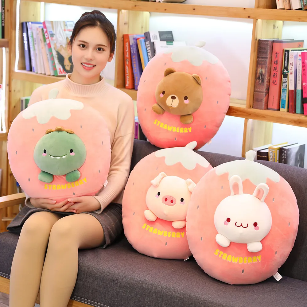 Имитация фруктов банан авокадо Клубничная Подушка Морковка милый кролик