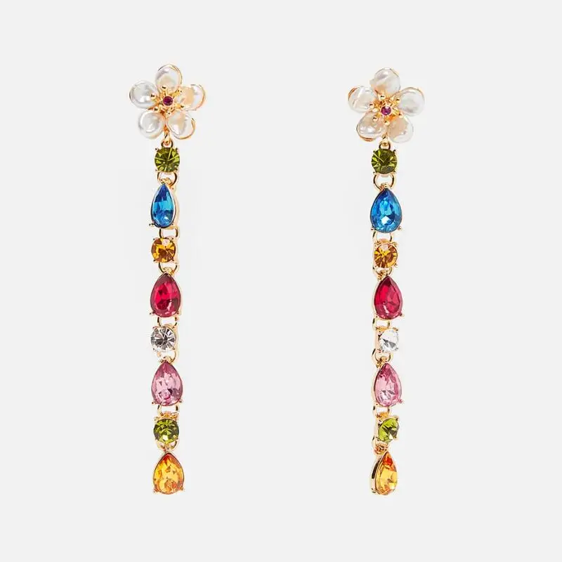 Женские массивные серьги Za этнические висячие в стиле бохо с натуральным камнем