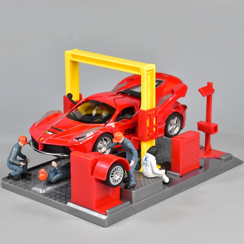 Новая станция для ремонта гоночного автомобиля в масштабе 1:32 игрушечный набор