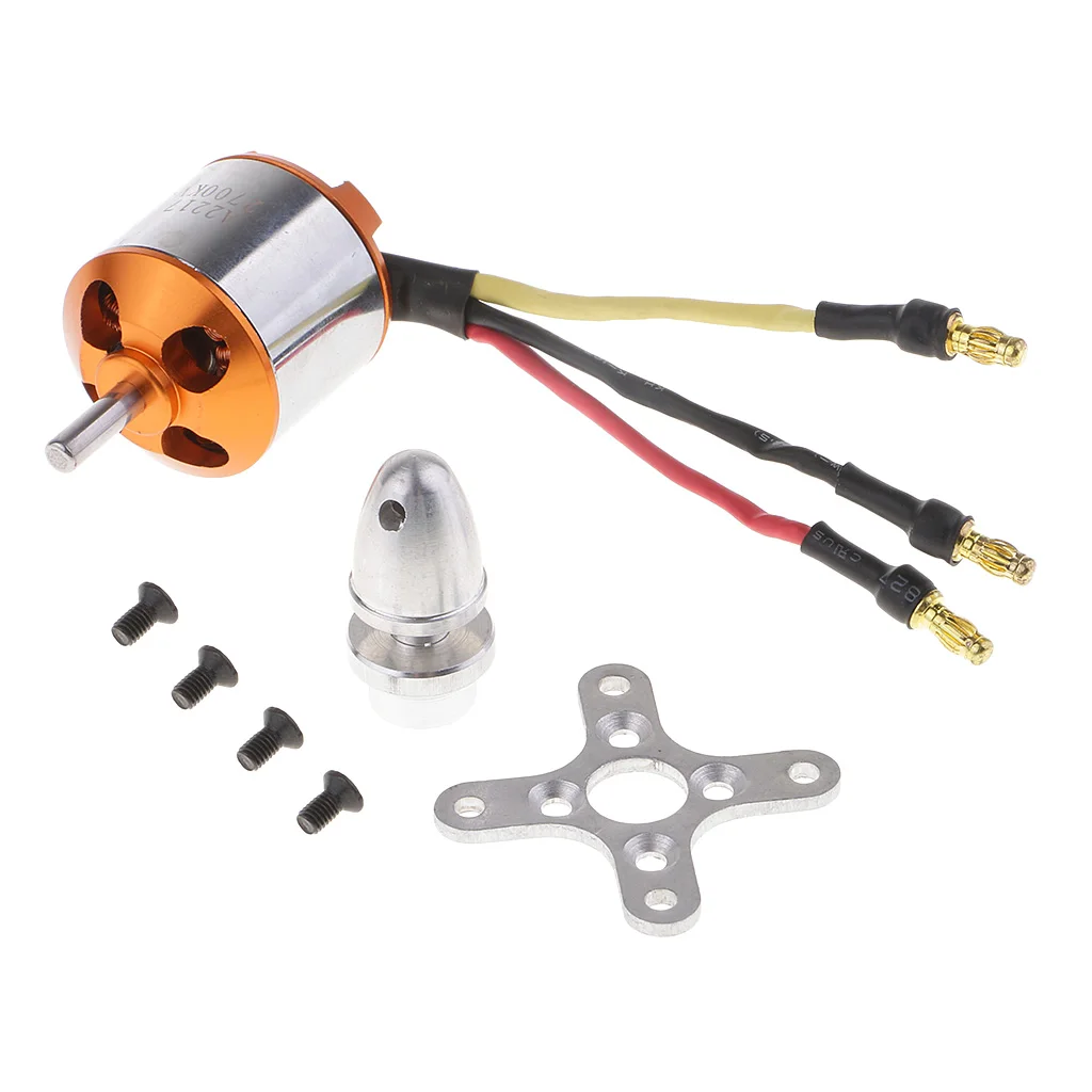 Бесщеточный двигатель A2217 2700KV + металлическое Крепление/пропеллеры с зажимом для