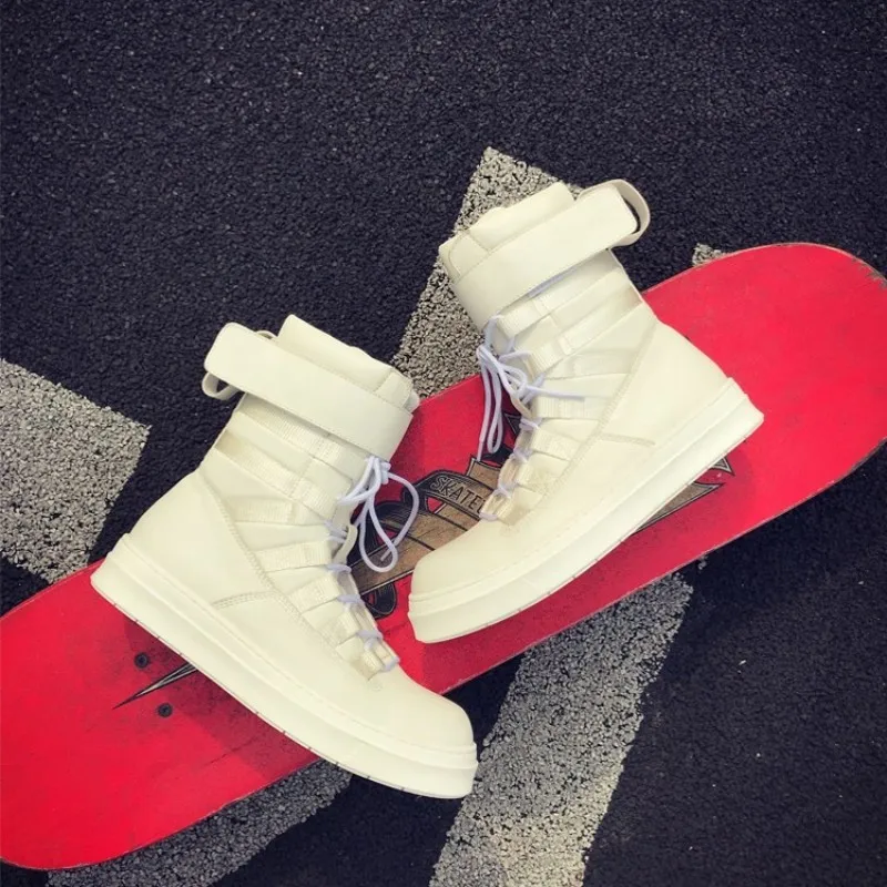 Высокие мужские кроссовки на шнуровке натуральная кожа Лоскутная подошва