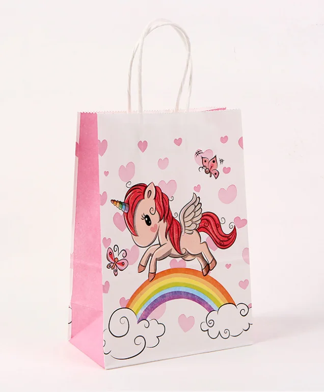 24 шт. Единорог тематические праздничные бумажные сумки конфеты Сумки Дети